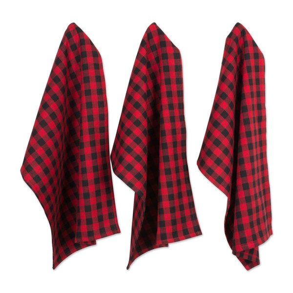 Fastfood Tango Red Logger Check Dish Towel & Dishcloth Set FA2567293